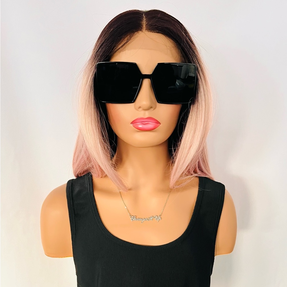 Gorgeous Ombre Pink 13x4 Lace Front Premium Fiber Wig for Daily Wear/Date Night💖 - Picture 6 of 11